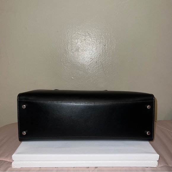 Coach Nina Black Leather Tote Bag CR096 - Picture 6 of 7